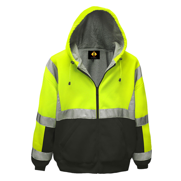 5010-YB-Hi Vis Jacket - Zippered Thermal Sweatshirt