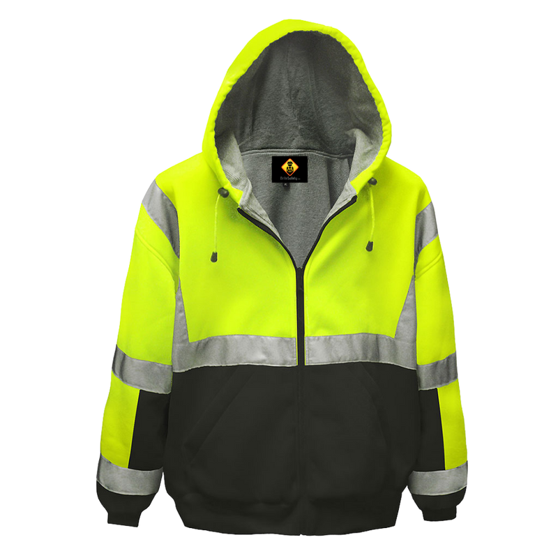 5010-YB-Hi Vis Jacket - Zippered Thermal Sweatshirt