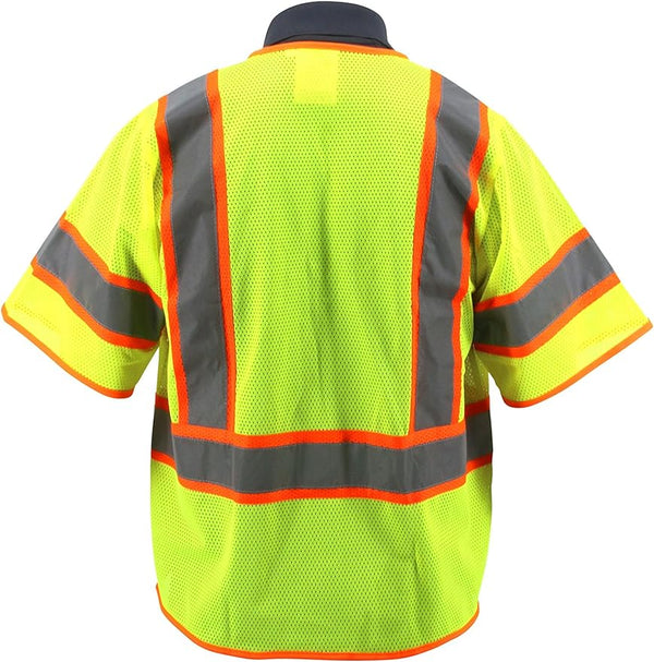 Style 1326 | Heavy Duty Multi-Pocket Reflective Safety Vest | PPE HiVis Surveyor Vests | ANSI 107 Class 3 Compliant | For Men or Women