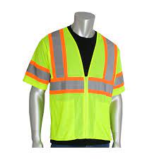 FIRSTAHL Style 1321 Hi Vis Safety Surveyor Vest, Short Sleeve, FA-SV2-1321-FY