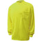 Moisture Wicking Long Sleeve Safety T-Shirt with Chest Pocket