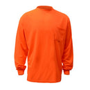 Moisture Wicking Long Sleeve Safety T-Shirt with Chest Pocket