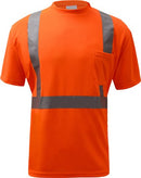 Standard Class 2 Moisture Wicking Short Sleeve Safety T-Shirt with Chest Pocket