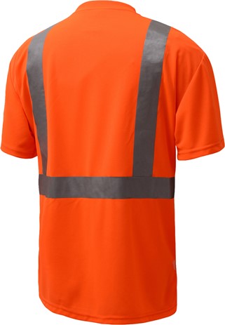 Standard Class 2 Moisture Wicking Short Sleeve Safety T-Shirt with Chest Pocket