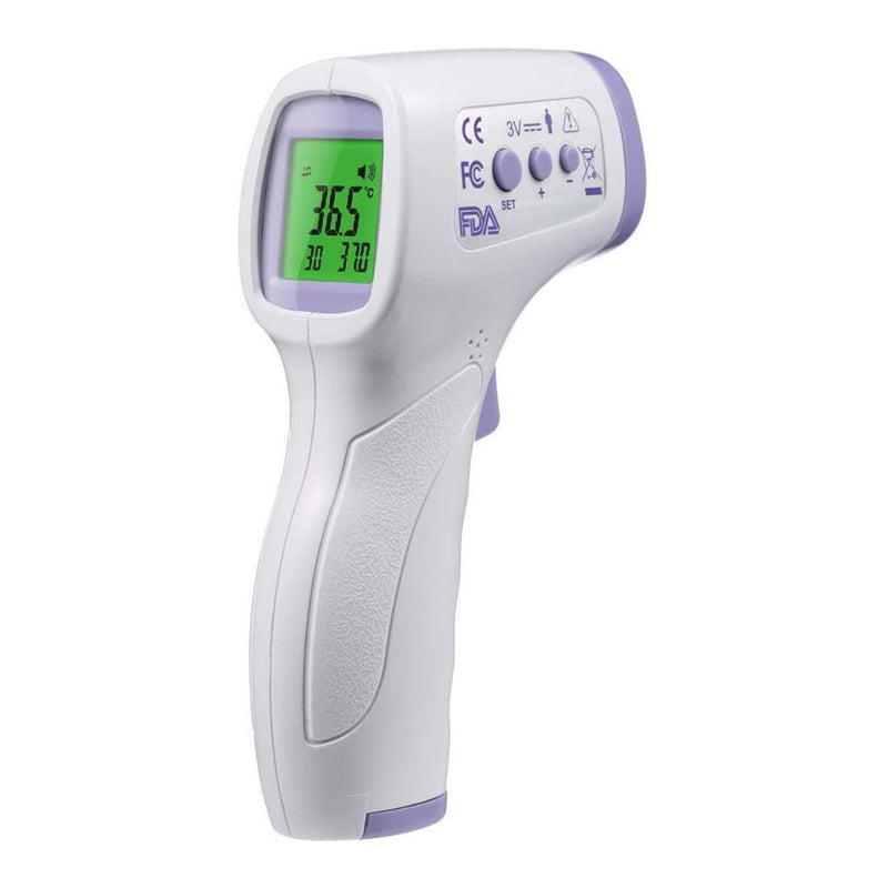 FDA Approved Non-Contact Body Thermometer with 3 Color Alarm Backlight